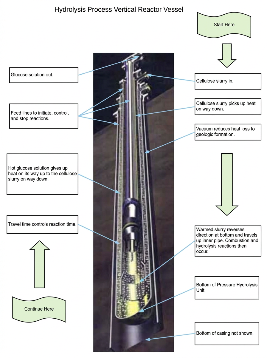 Process Vessel Schematic — Hydrolysis Process Vertical Reactor Vessel